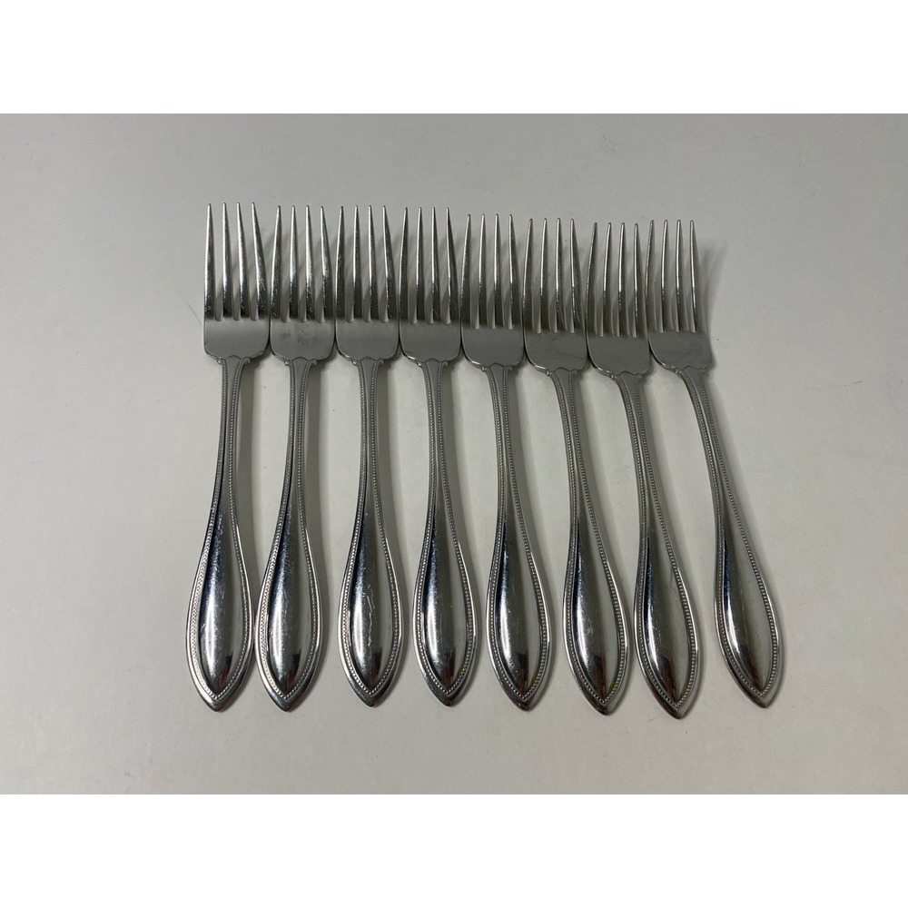 Oneida Arbor American Harmony Stainless Steel USA 8 Dinner Forks 7 3/8"